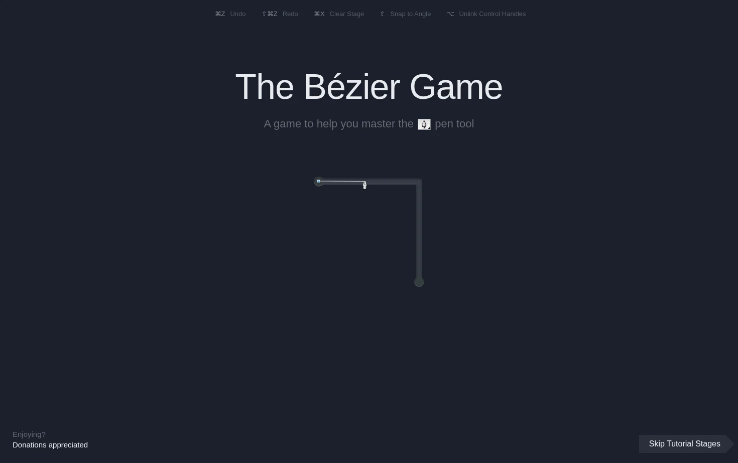 The Bézier Game 页面快照